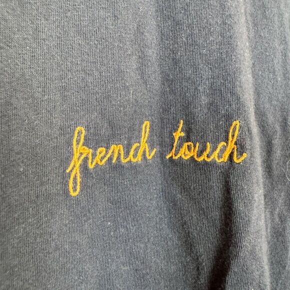 SALE! Men’s Navy Maison Labiche “French Touch” Crewneck L/S Tee EUC - Picture 5 of 8